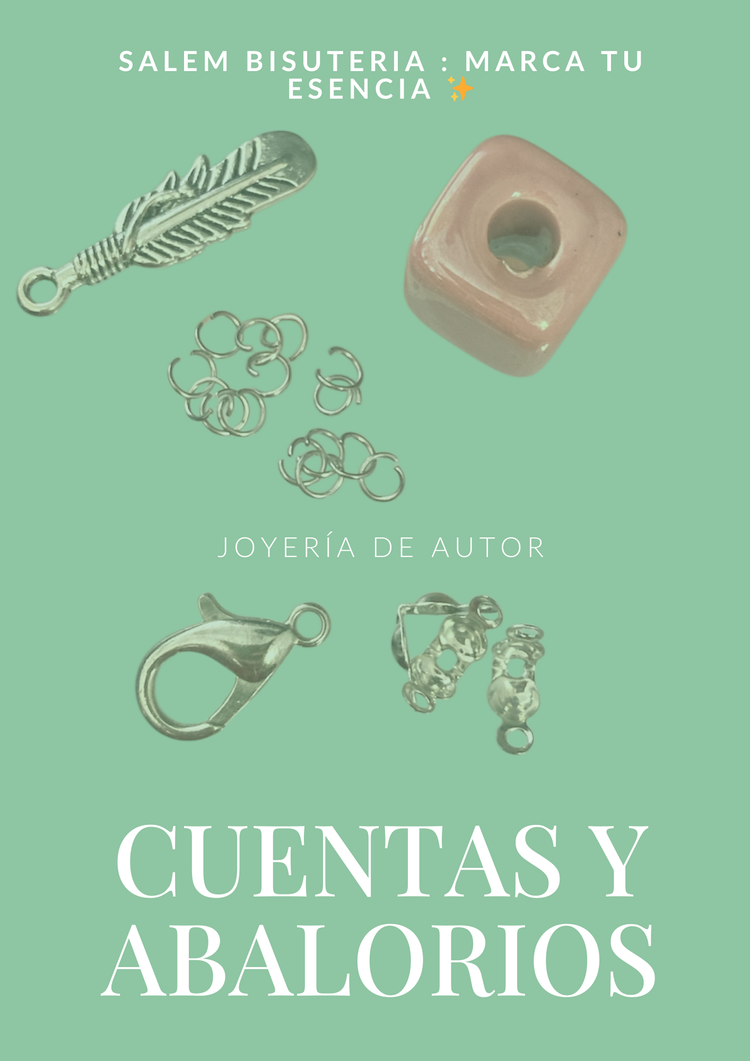Colección cuentas y abalorios materiales para manualidades