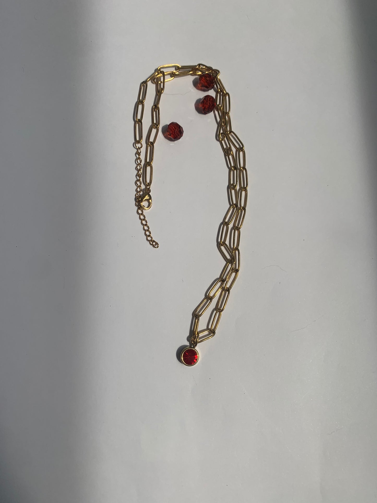 Collar de Cadena de Eslabones con Colgantes Brillantes en Acero Inoxidable | Salem Bisutería