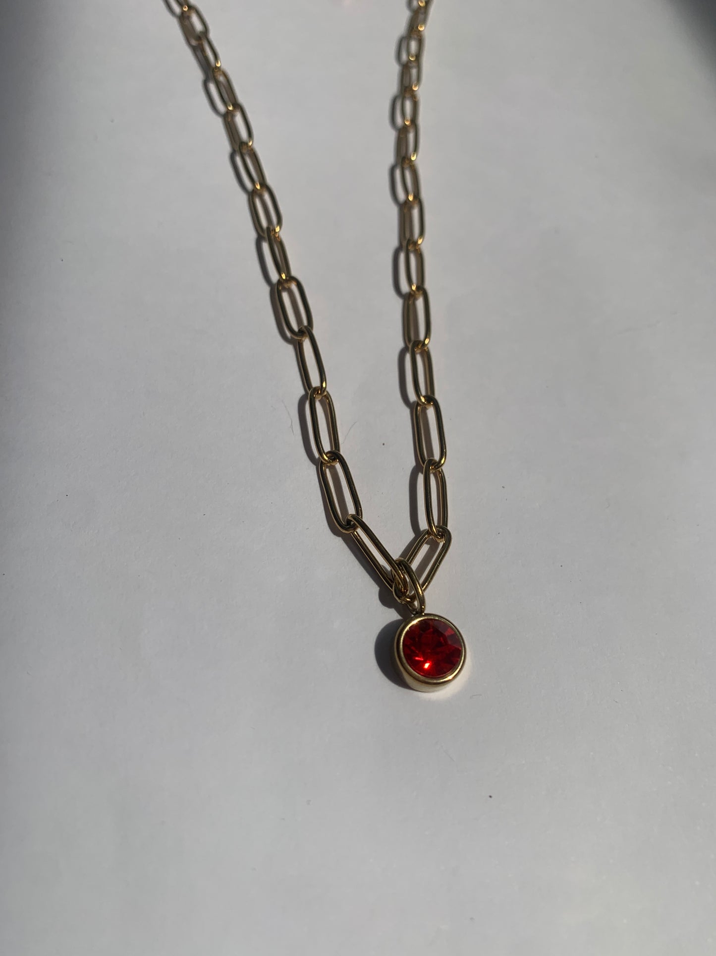Collar de Cadena de Eslabones con Colgantes Brillantes en Acero Inoxidable | Salem Bisutería