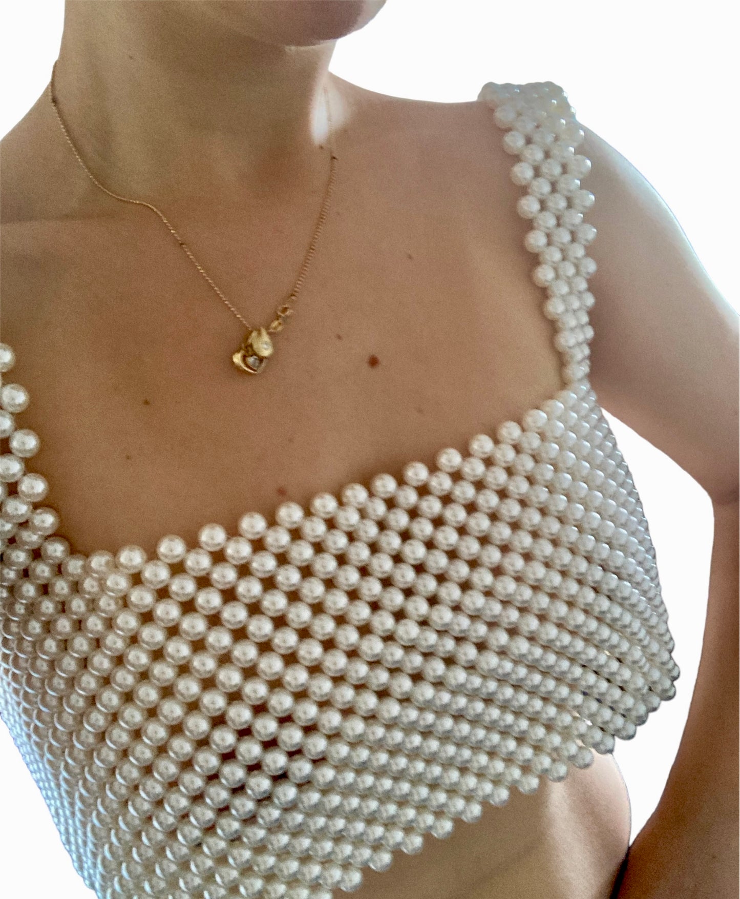Top de Perlas Artesanal | Elegancia Atemporal | Salem Bisutería