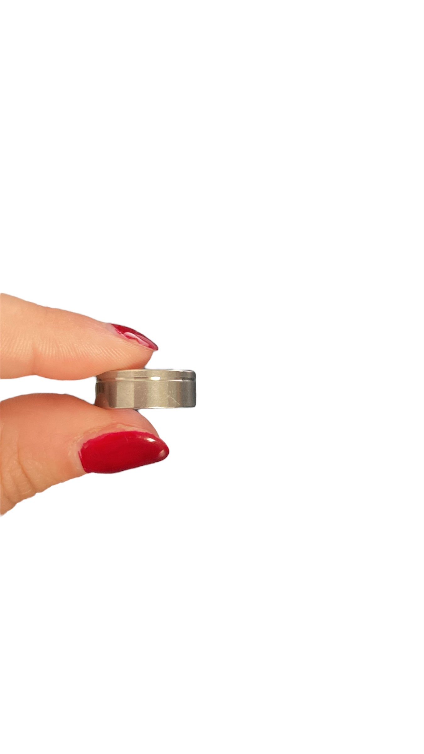 Anillo simple plateado de acero inoxidable estilo minimalista Salem Bisutería