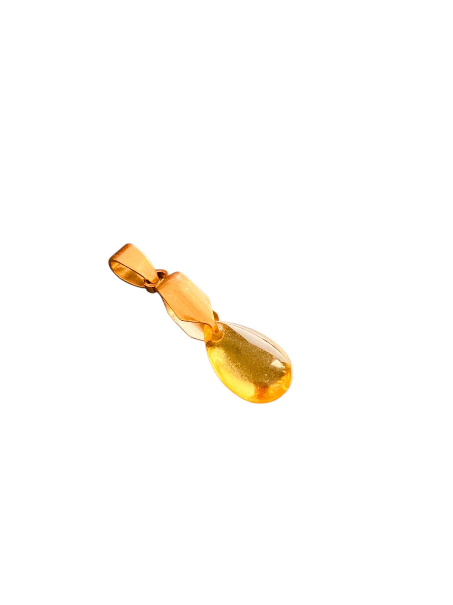 Colgante en forma de lágrima amarillo