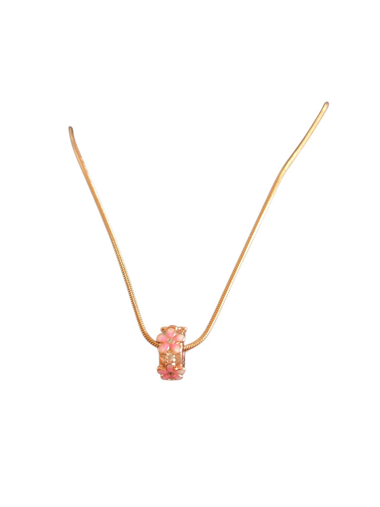 Collar Floral de cadena Serpiente cerca