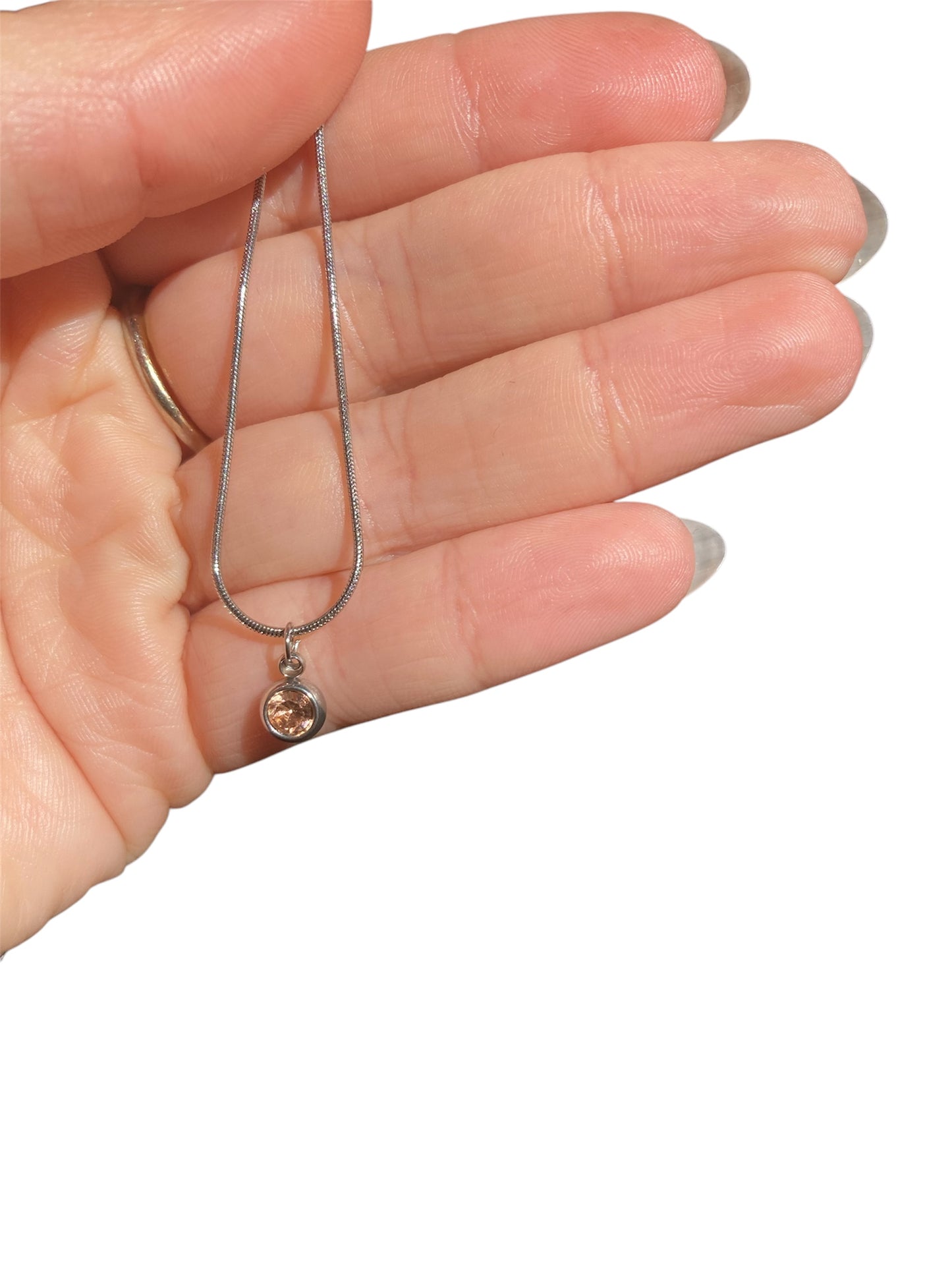 Collar con cadena SERPIENTE y colgantes de circonitas de colores – Salem Bisutería CERCA