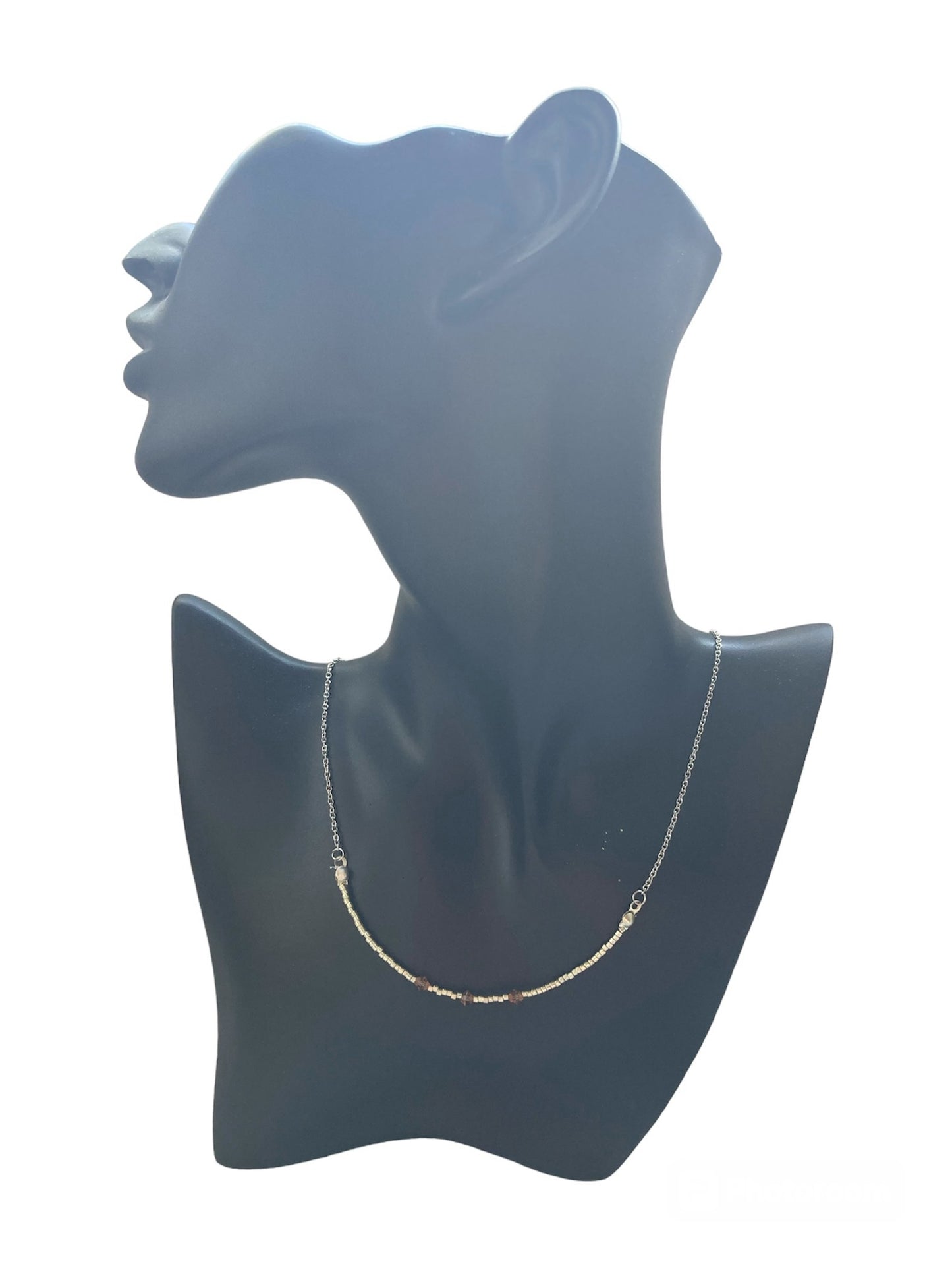 Collar con tupíes marrones de cristal Salem Bisutería