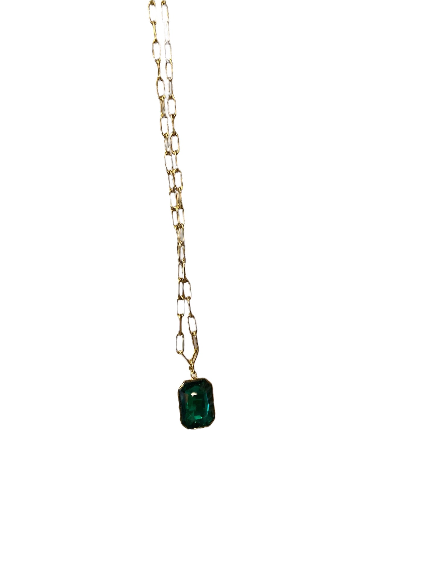 Collar esmeralda de cristal verde Salem Bisutería