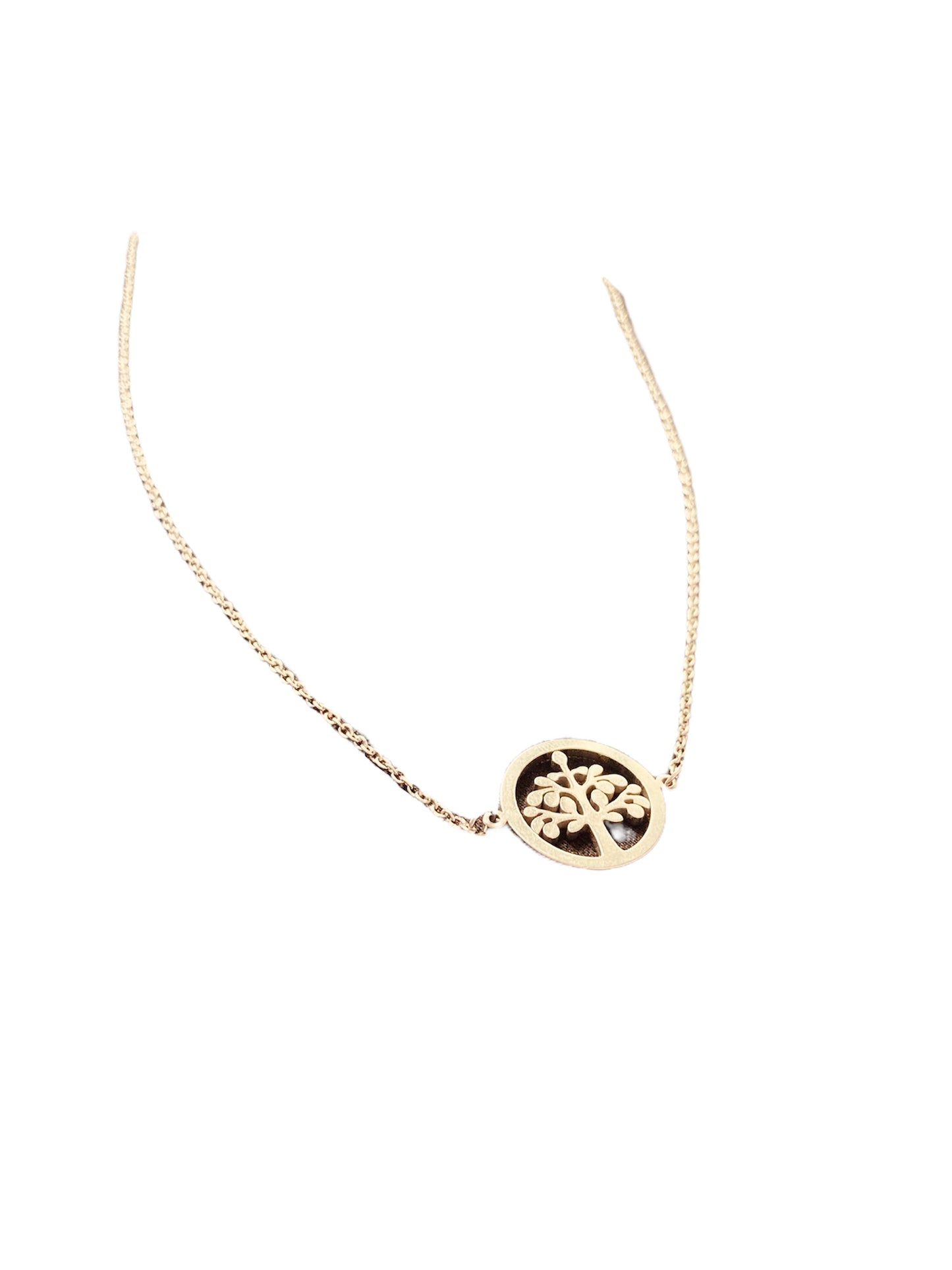 Collar árbol de la vida de acero inoxidable con cadena fina y colgante simbólico central – Salem Bisutería AL DETALLE