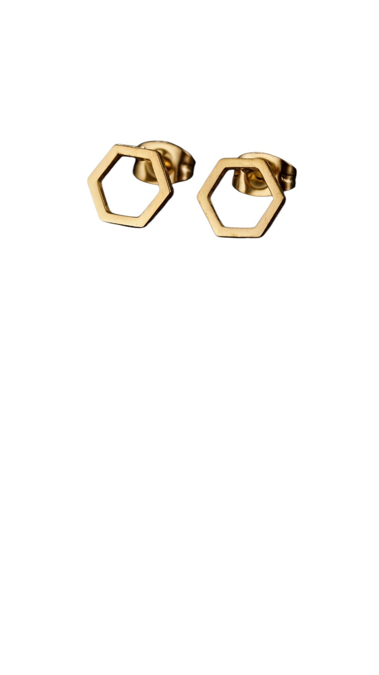 Pendientes geométricos hexágono ligeros estilo moderno