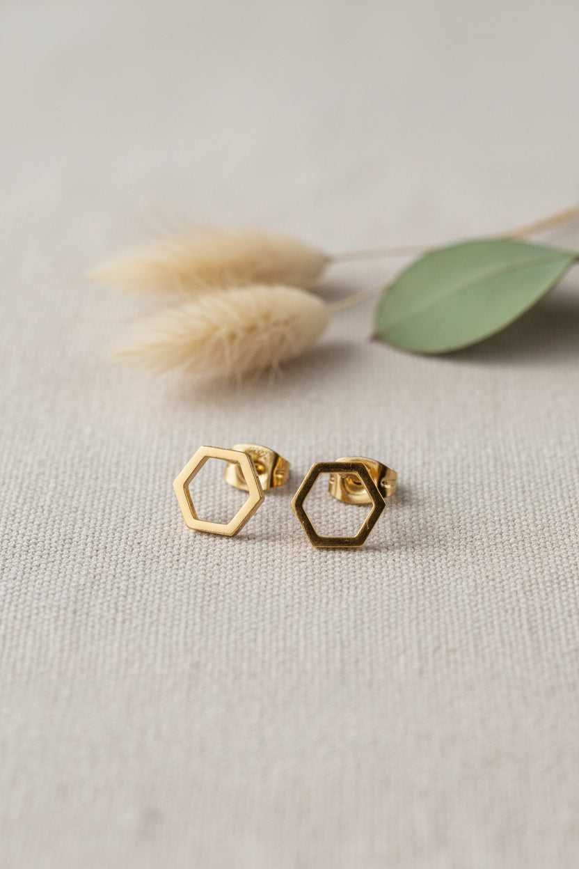 Pendientes geométricos hexágono ligeros estilo moderno