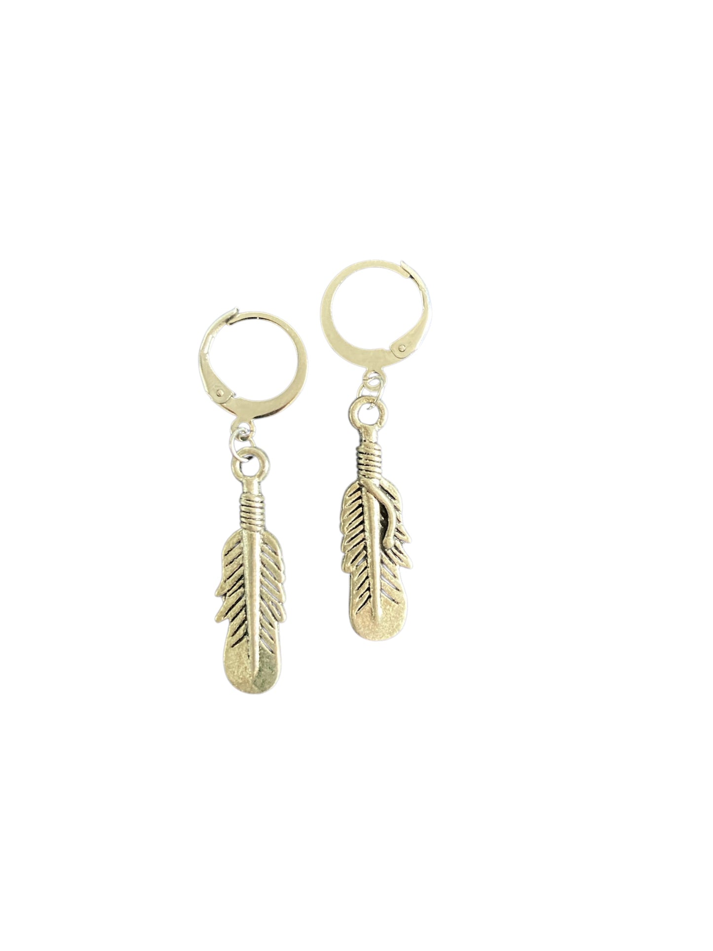 Pendientes aro de pluma