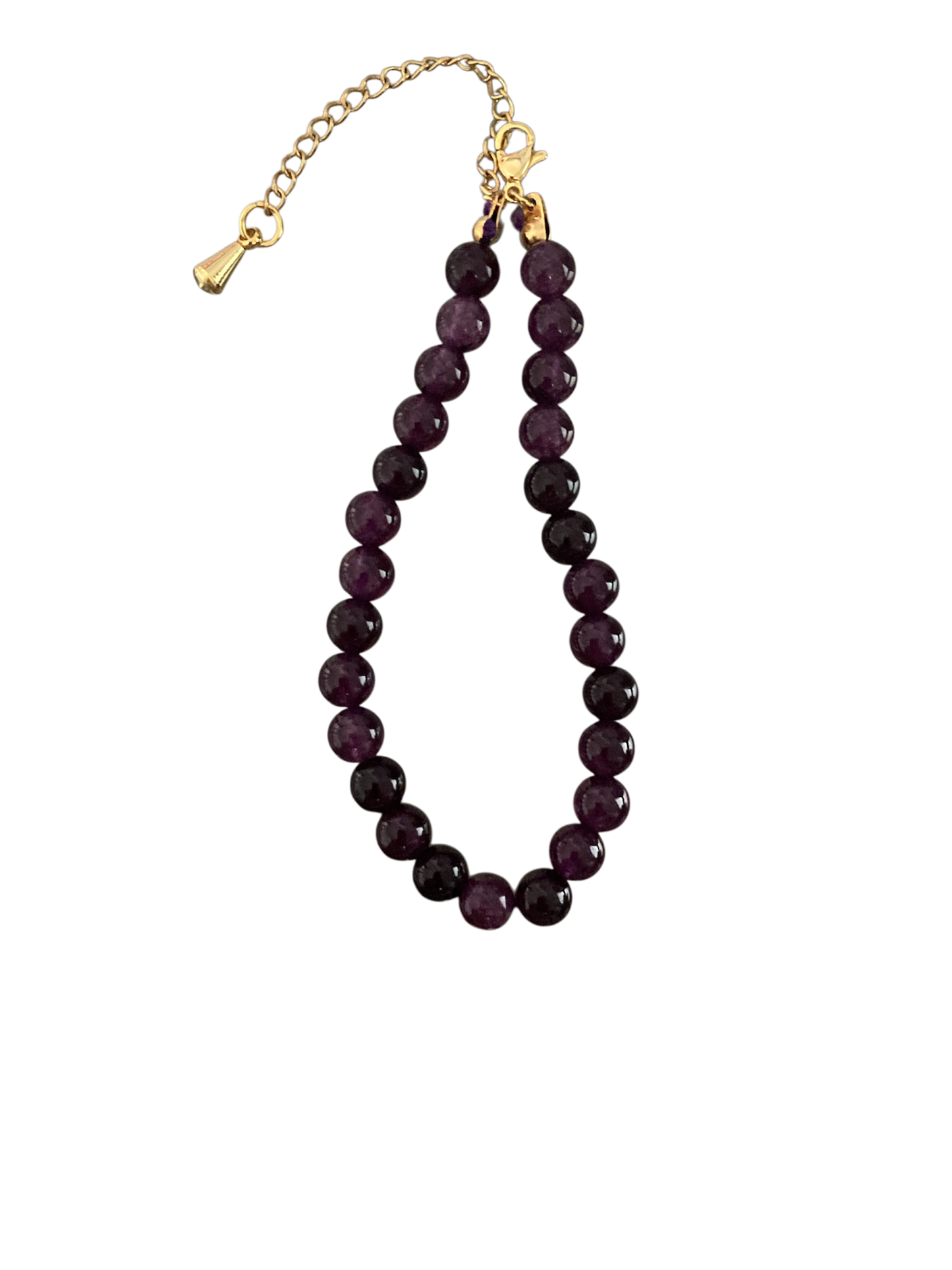 Pulsera Amatista con cuentas de piedra semipreciosa