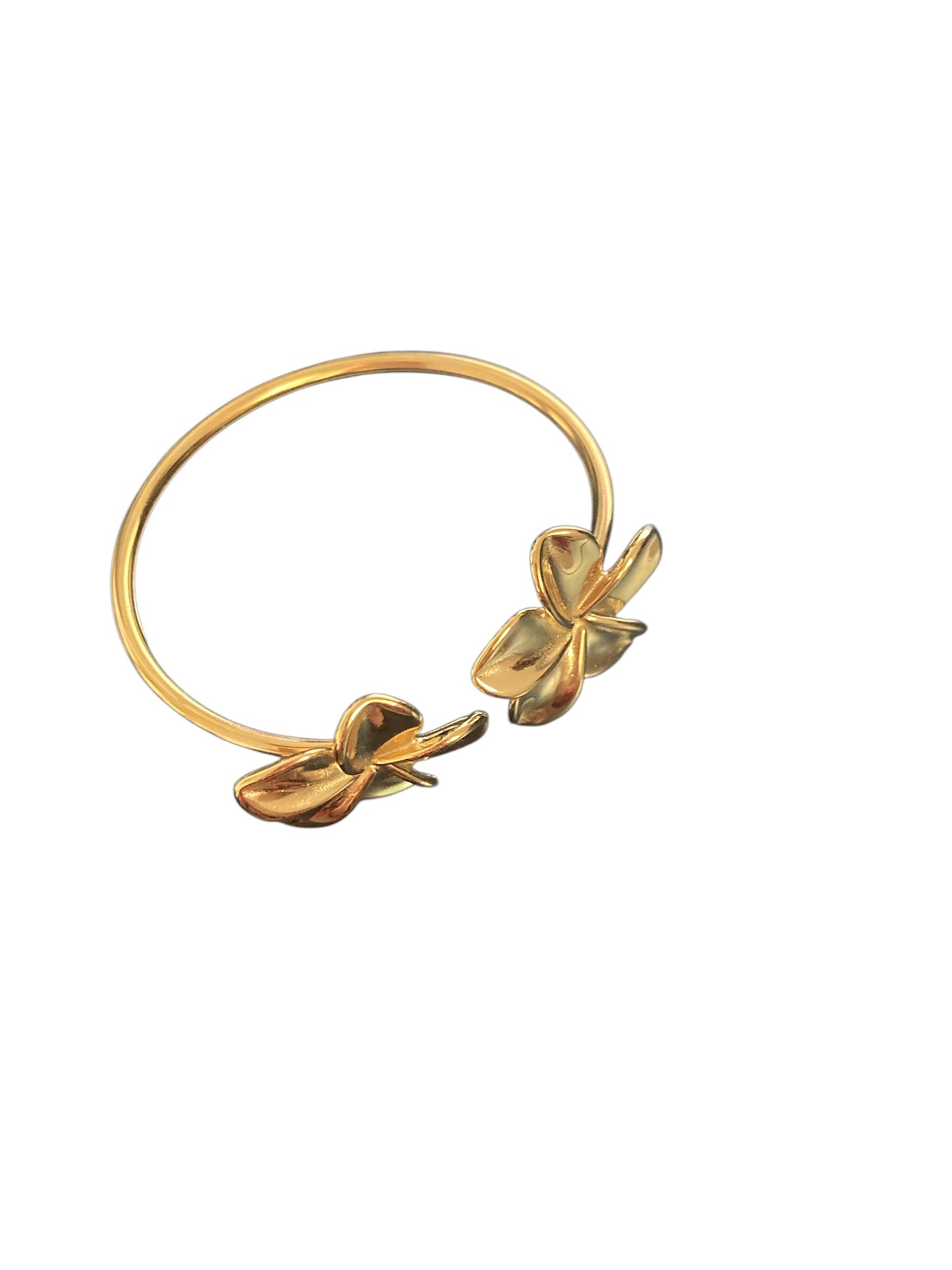 Pulsera Florentina en acero inoxidable con diseño floral elegante Salem Bisutería
oro visto de arriba