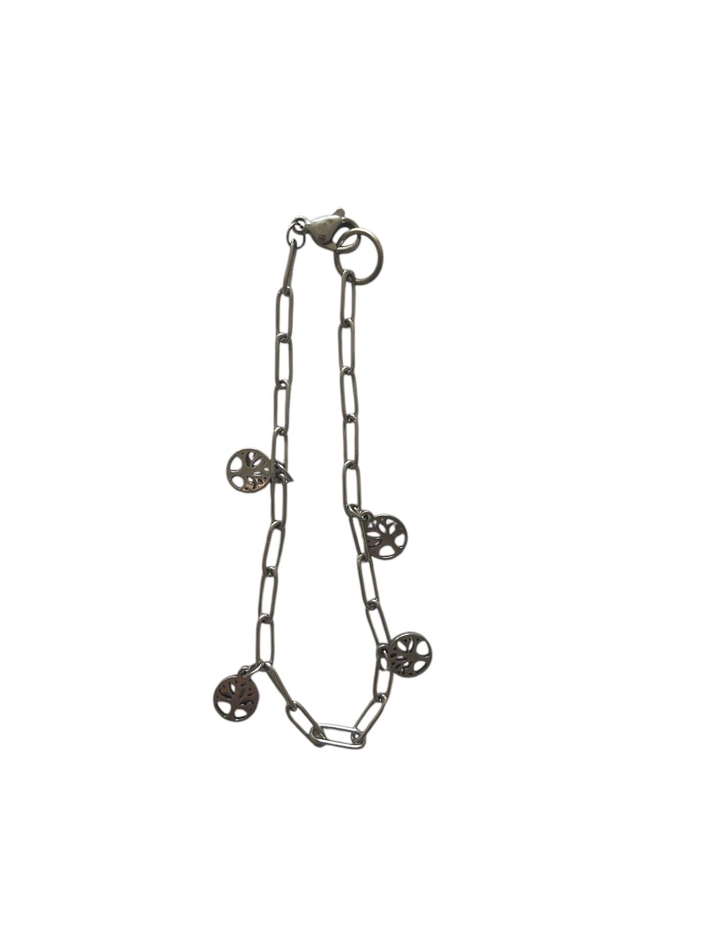 Pulsera del Árbol de la Vida en acero inoxidable con colgante simbólico Salem Bisutería