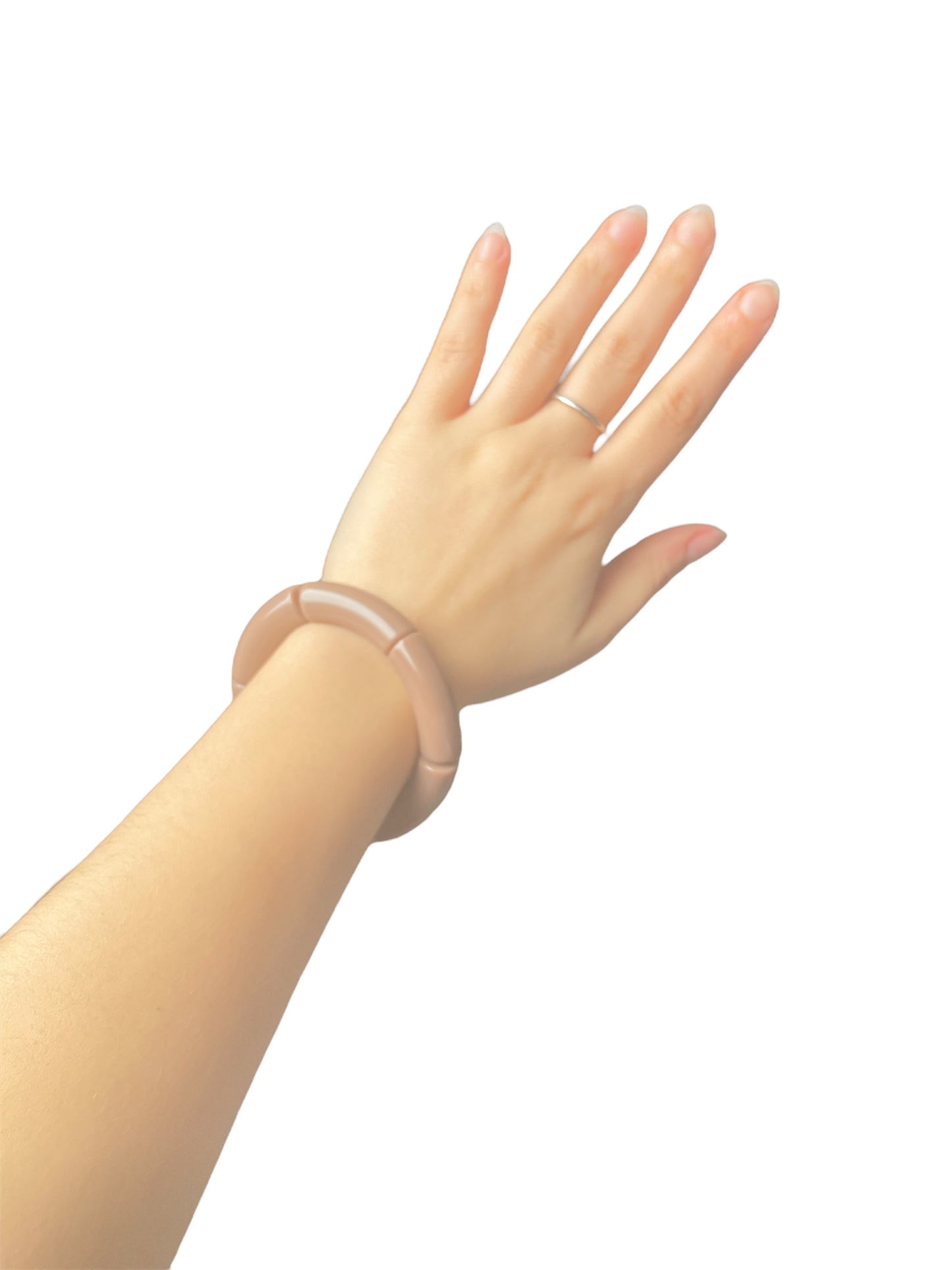 Pulseras Nudes marrón puesto