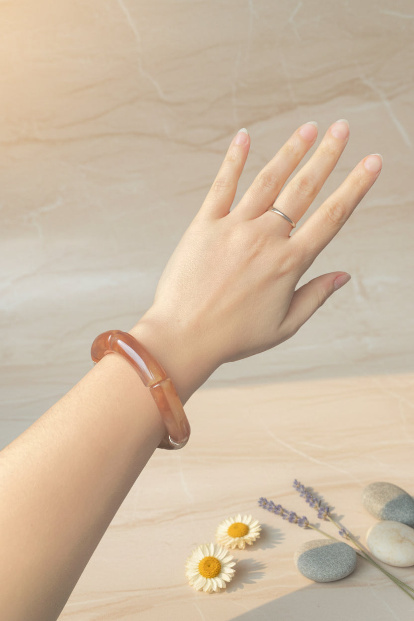 Pulseras Tigre con cuenta acrílica y hilo elástico diseño vibrante Salem Bisutería
