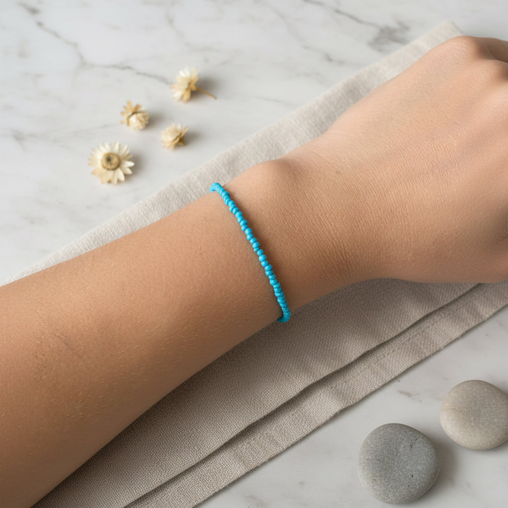Pulseras frontal puesto pastel cielo