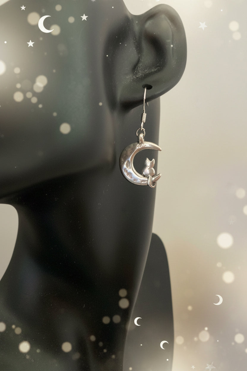Pendientes Salem en la Luna en plata de ley 925