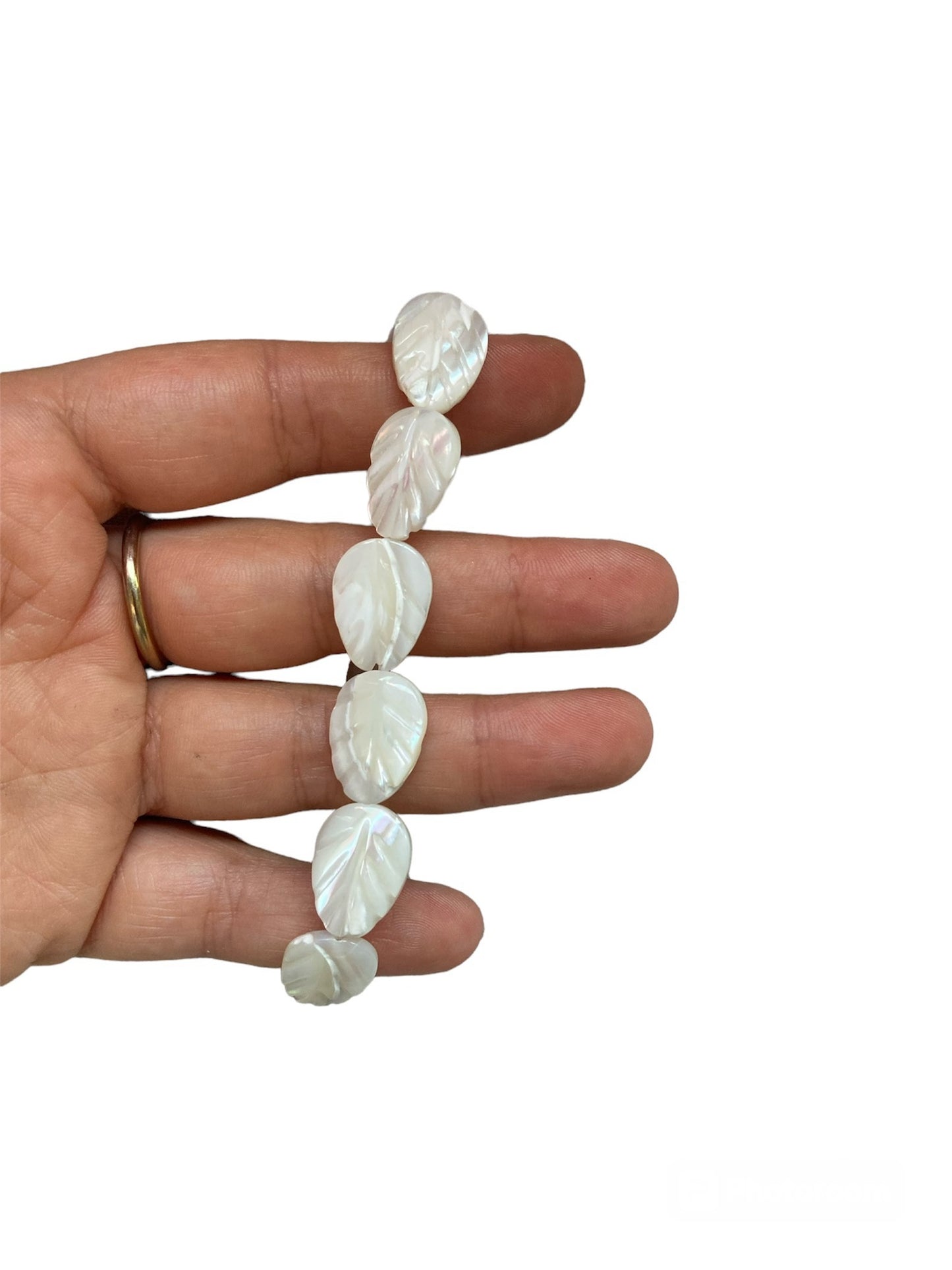 Pulsera Hoja blanco