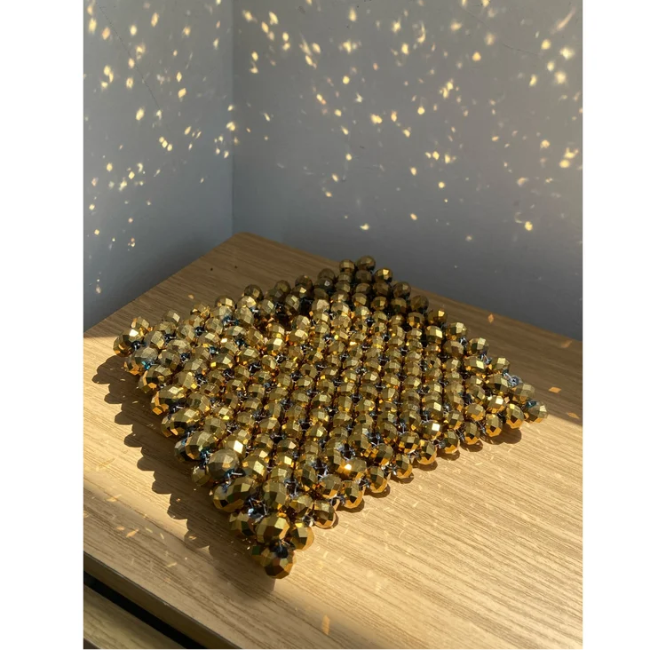 El bolso brilla con la luz 