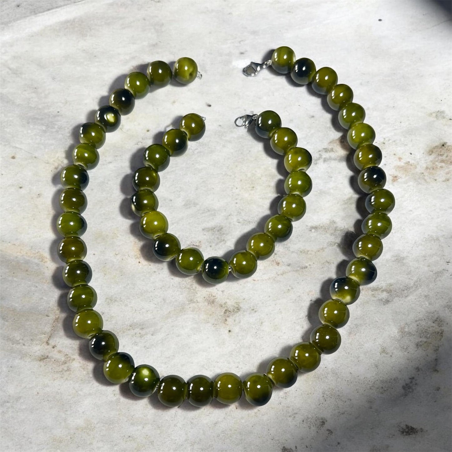 Conjunto Aceitunicas (collar y pulsera) | Fantasía