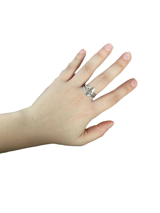 Anillo Melody en acero inoxidable acabado pulido artesanal Salem Bisutería
