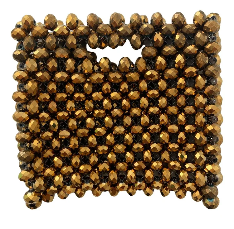 Bolso marron dorado 