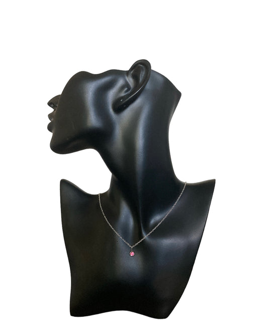 Collar con cadena FINA y colgantes de circonitas de colores – Salem Bisutería EN MANIQUI