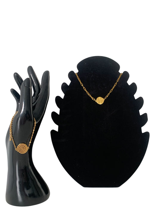 Conjunto espiral en maniqui 