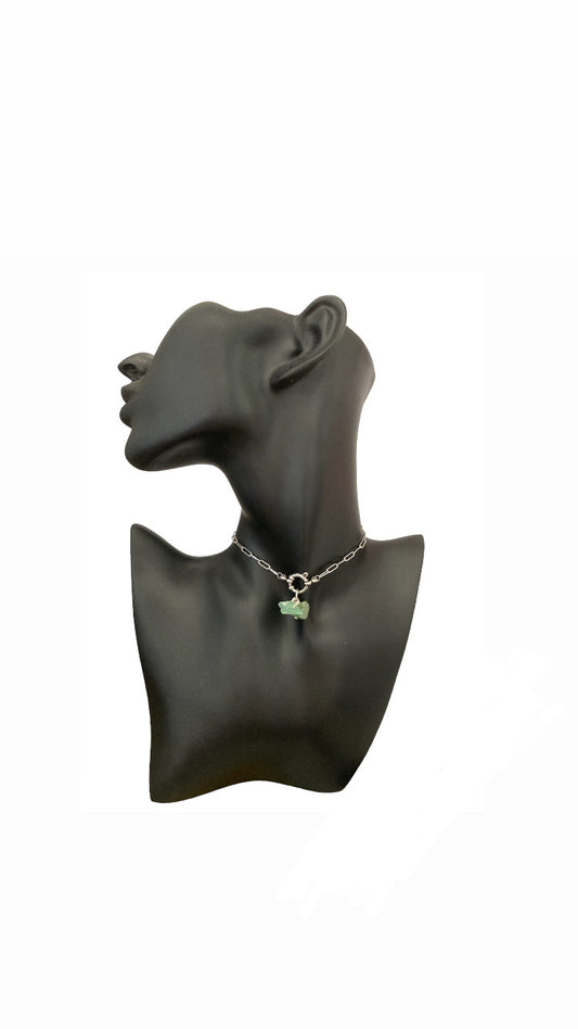 Gargantilla Salem Bisutería con piedra de jade