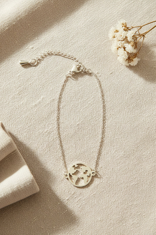 pulsera world de plata
